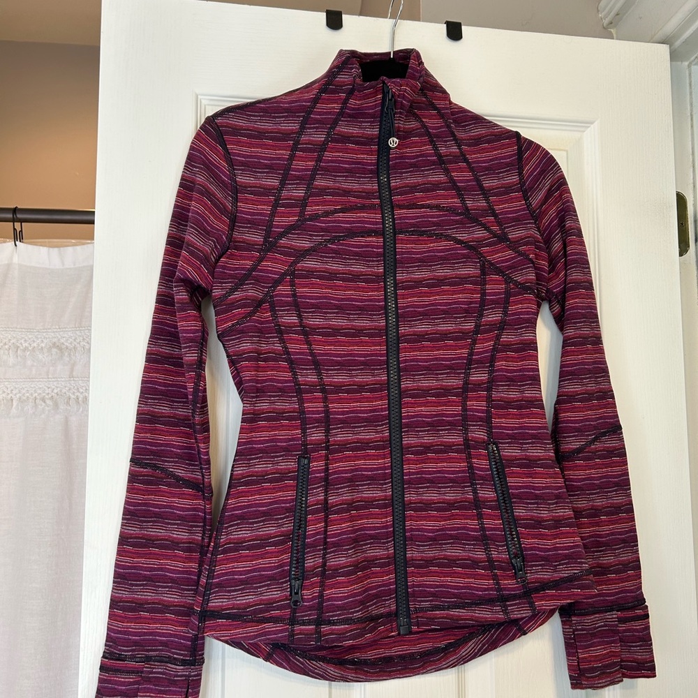lululemon athletica Fitted Red and Pink Long Sleeve Tee